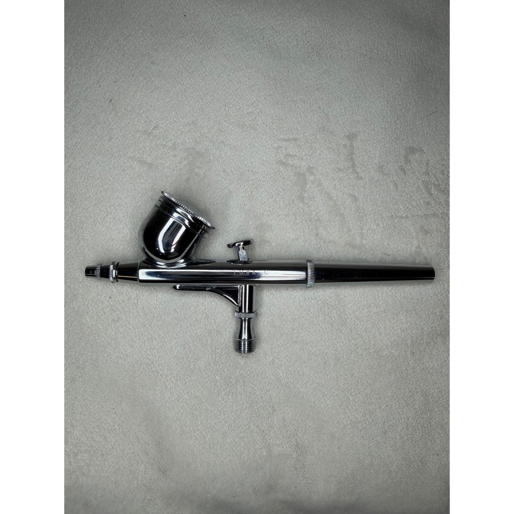 Unbranded Gravity Feed Dual Action Airbrush Spray Gun – Chrome – Untested